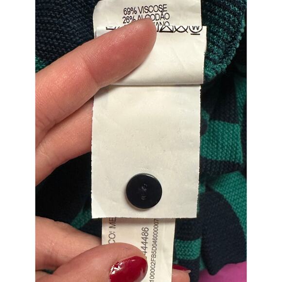 Marfinno Mono Viscose Printed Jumpsuit Teal & Navy Swirl Size L - Picture 5 of 7